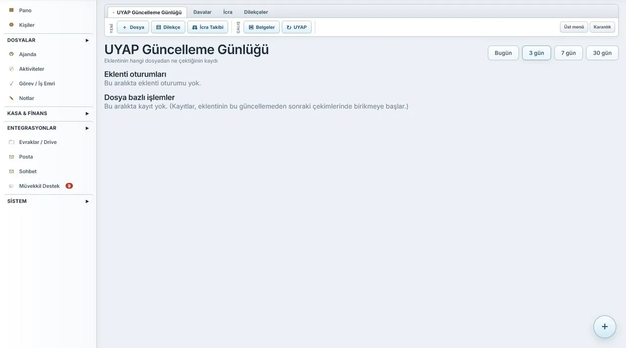 HUKBİS İşlem Denetim İzi ekranı (örnek verilerle)